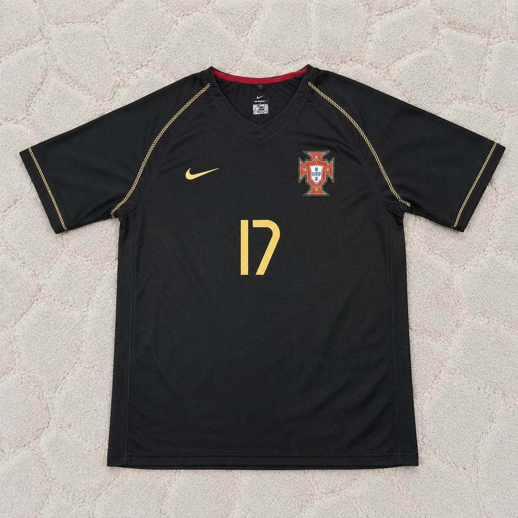 Cristiano Ronaldo #cr17 - Portugal 2006 World Cup Black Jersey Trikot