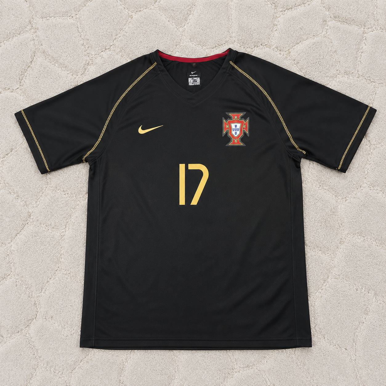 Cristiano Ronaldo #cr17 - Portugal 2006 World Cup Black Jersey Trikot