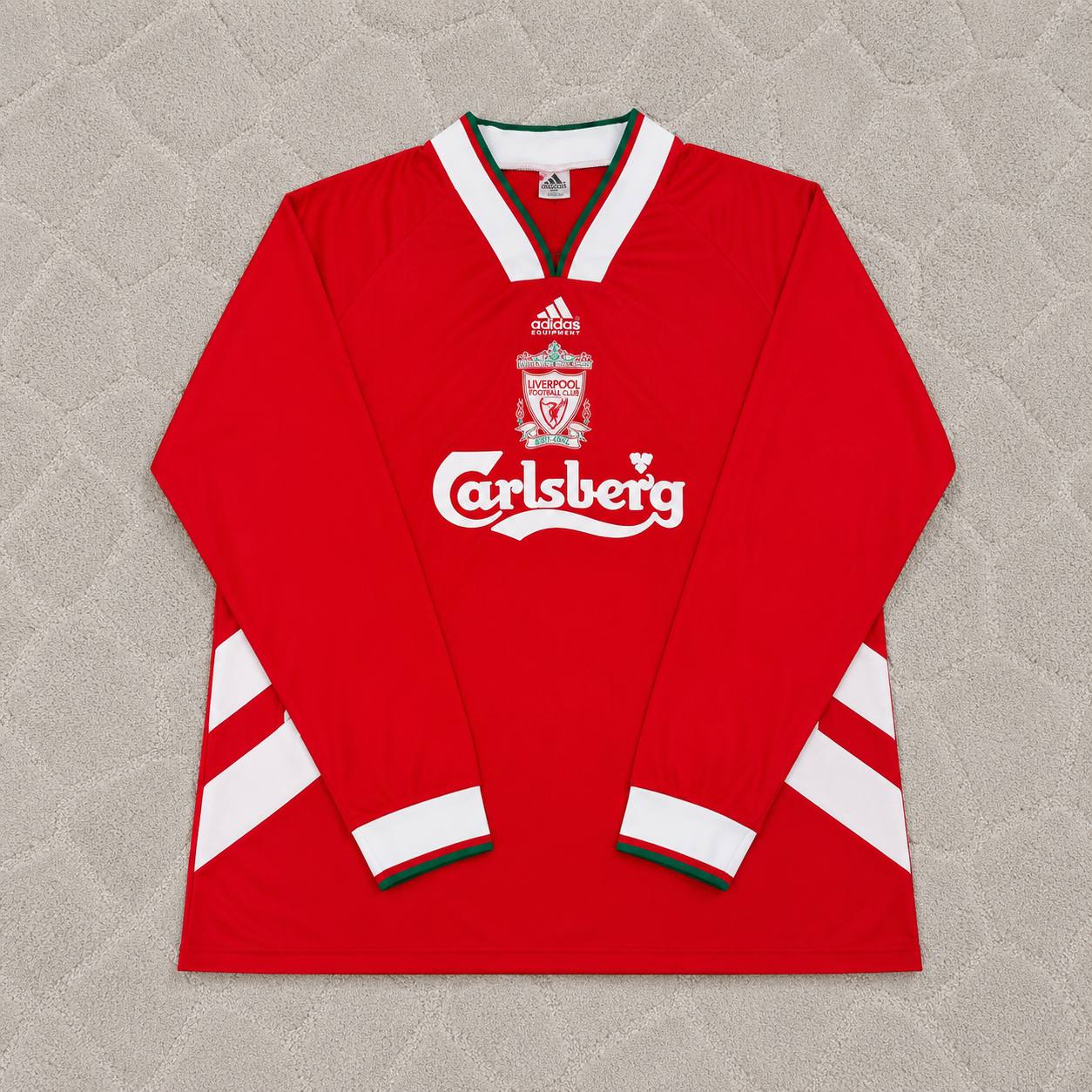 Daniel Agger Liverpool 1993/1995 Home Long Sleeve Retro Kit Jersey Trikot Maillot
