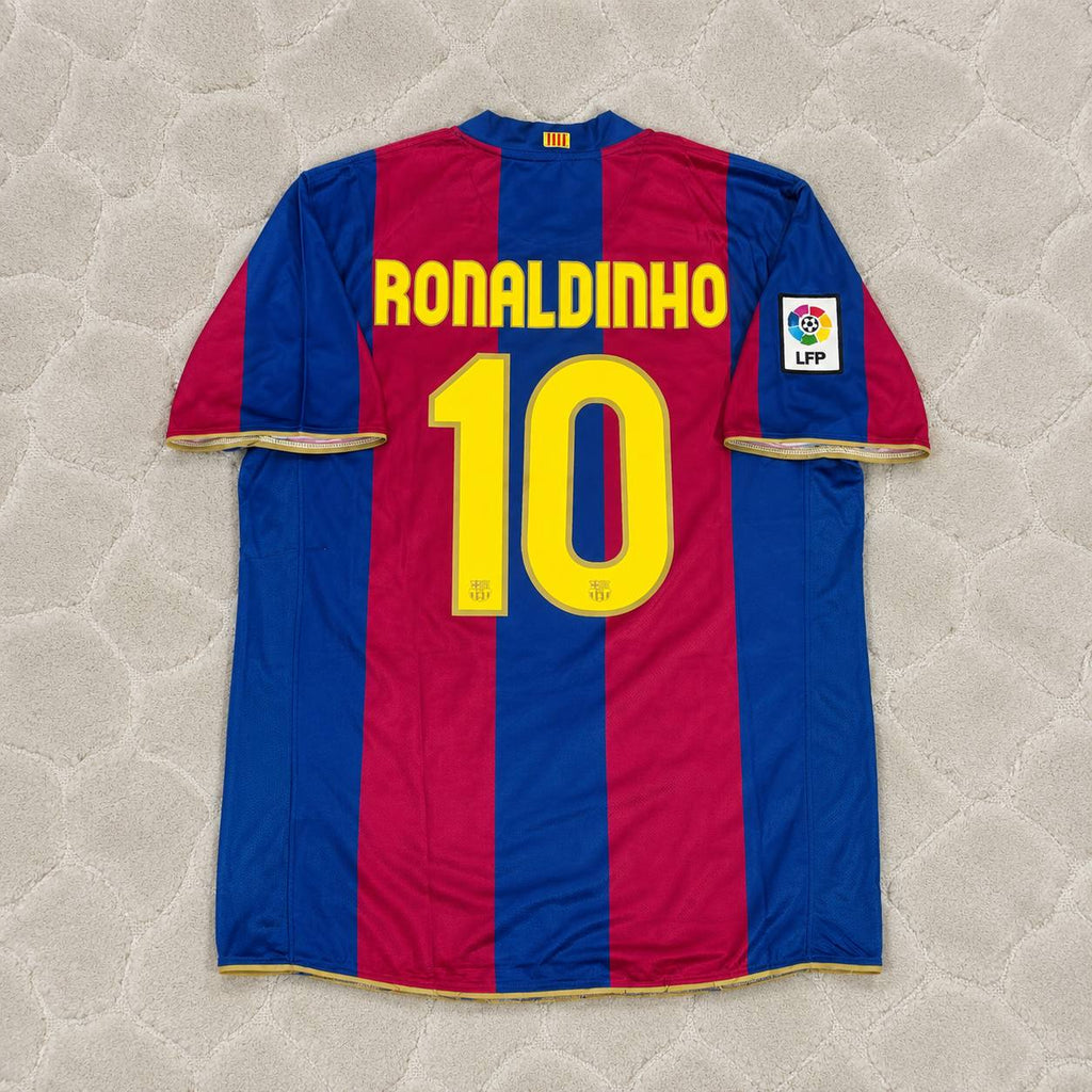 Ronaldinho Barcelona 2007 2008 Retro Jersey Maillot Trikot Maglia