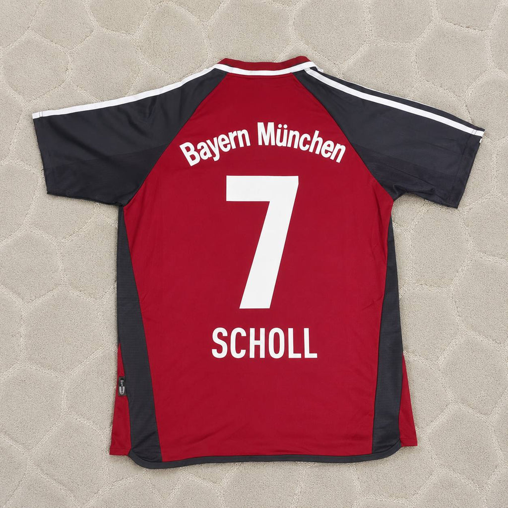 Scholl Bayern Munich 2001/2002 Red Retro Football Jersey