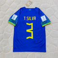 Thiago Silva Brazil 2022 World Cup Retro Football Jersey