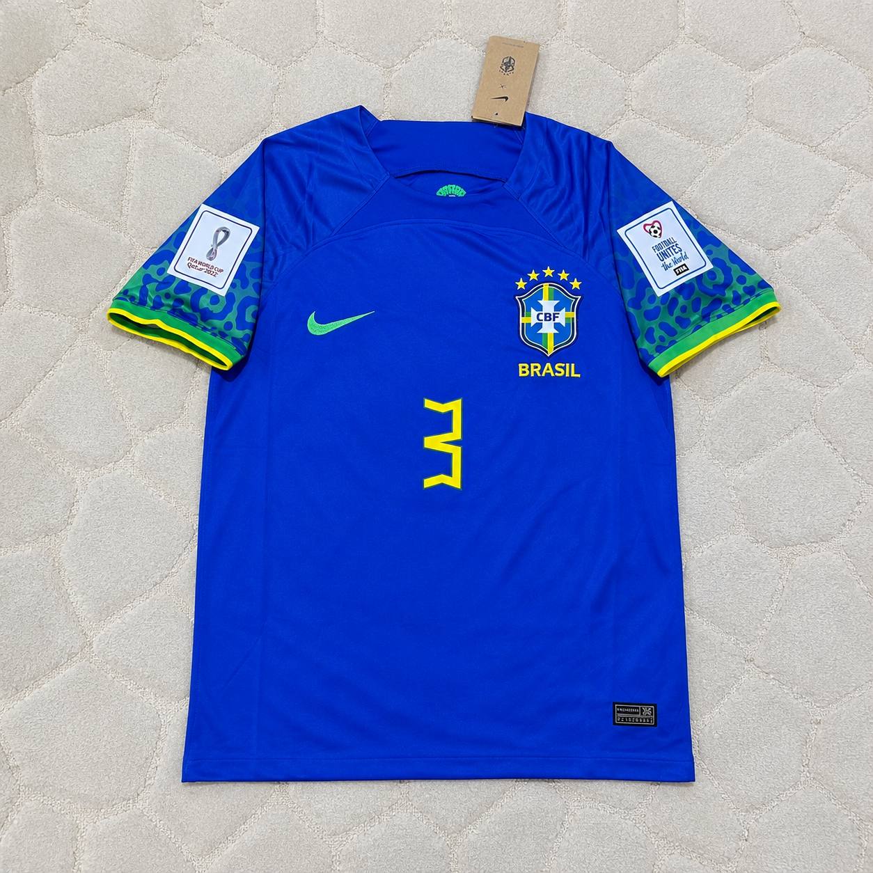 Thiago Silva Brazil 2022 World Cup Retro Football Jersey