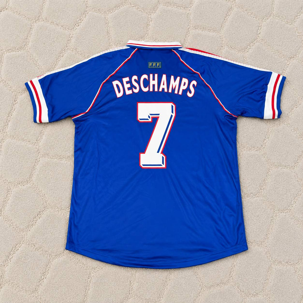 Didier Deschamps France 1998 World Cup Retro Football Jersey Maillot Trikot Soccer Shirt