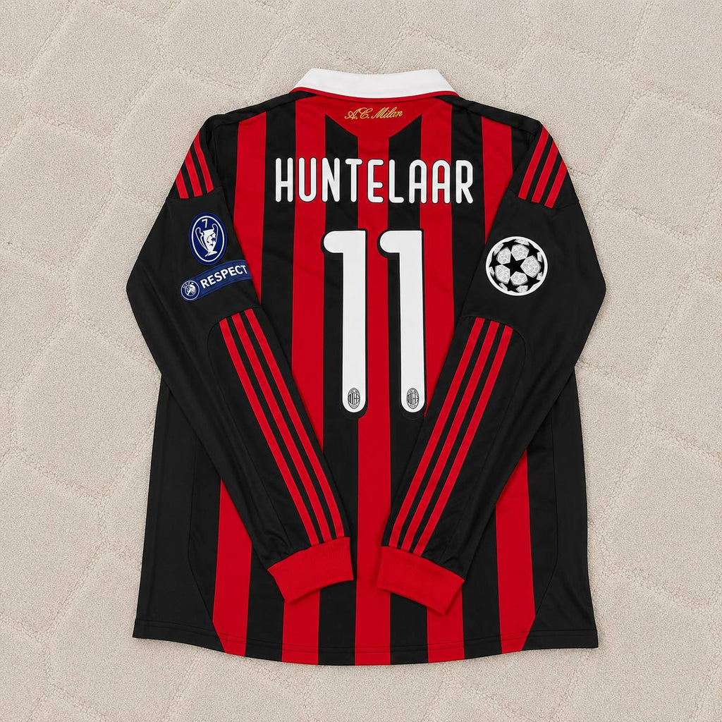 Klaas-Jan Huntelaar Milan 2009 2011 Retro Long Sleeve Jersey Maillot Trikot Maglia