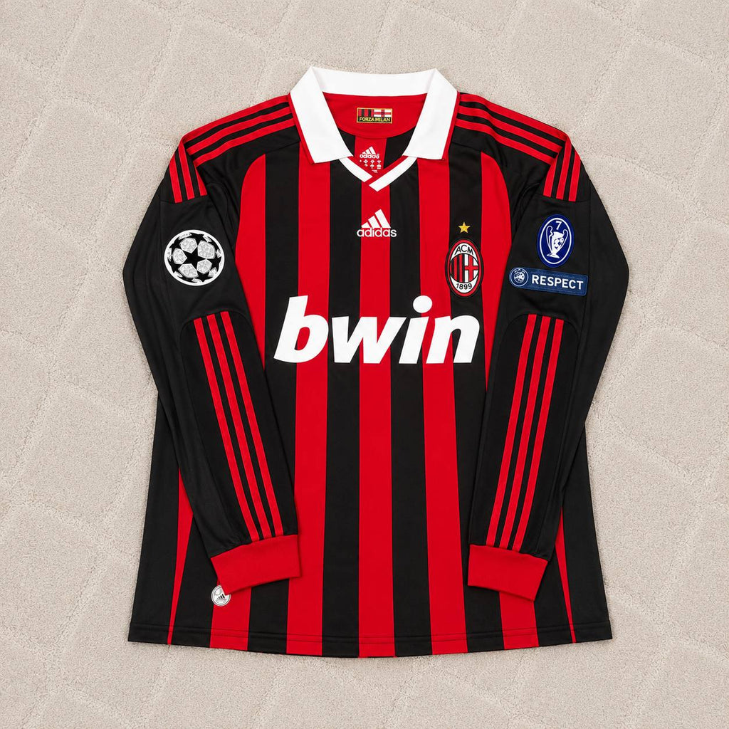 Klaas-Jan Huntelaar Milan 2009 2011 Retro Long Sleeve Jersey Maillot Trikot Maglia