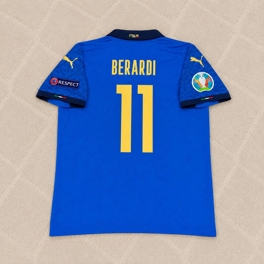Domenico Berardi #11 Italy EURO 2020 Final Retro Soccer Jersey – | Trikot | Maillot Soccer Shirt