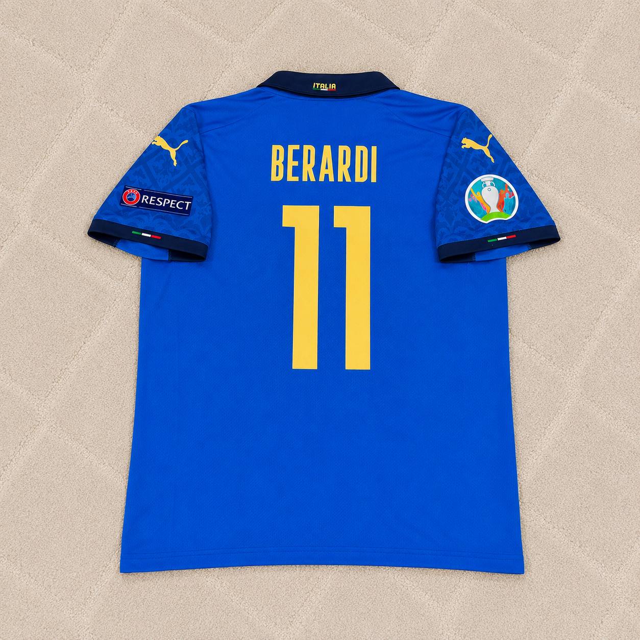 Domenico Berardi #11 Italy EURO 2020 Final Retro Soccer Jersey – | Trikot | Maillot Soccer Shirt