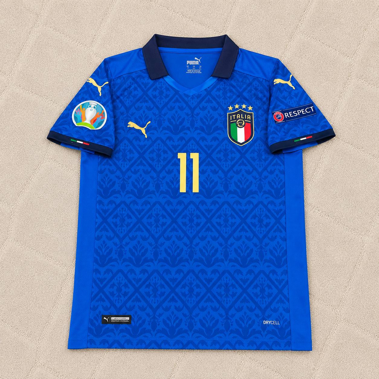 Domenico Berardi #11 Italy EURO 2020 Final Retro Soccer Jersey – | Trikot | Maillot Soccer Shirt