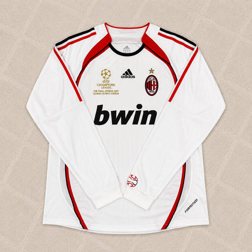 Andriy Shevchenko #7 AC Milan Away White Long Sleeve Retro Jersey