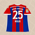 Thomas Müller #25 Bayern Munich 2014 2015 Home Retro Patch Jersey