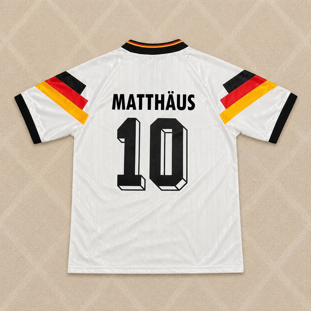 Lothar Matthäus Deutschland 1992 White Retro Fußballtrikot
