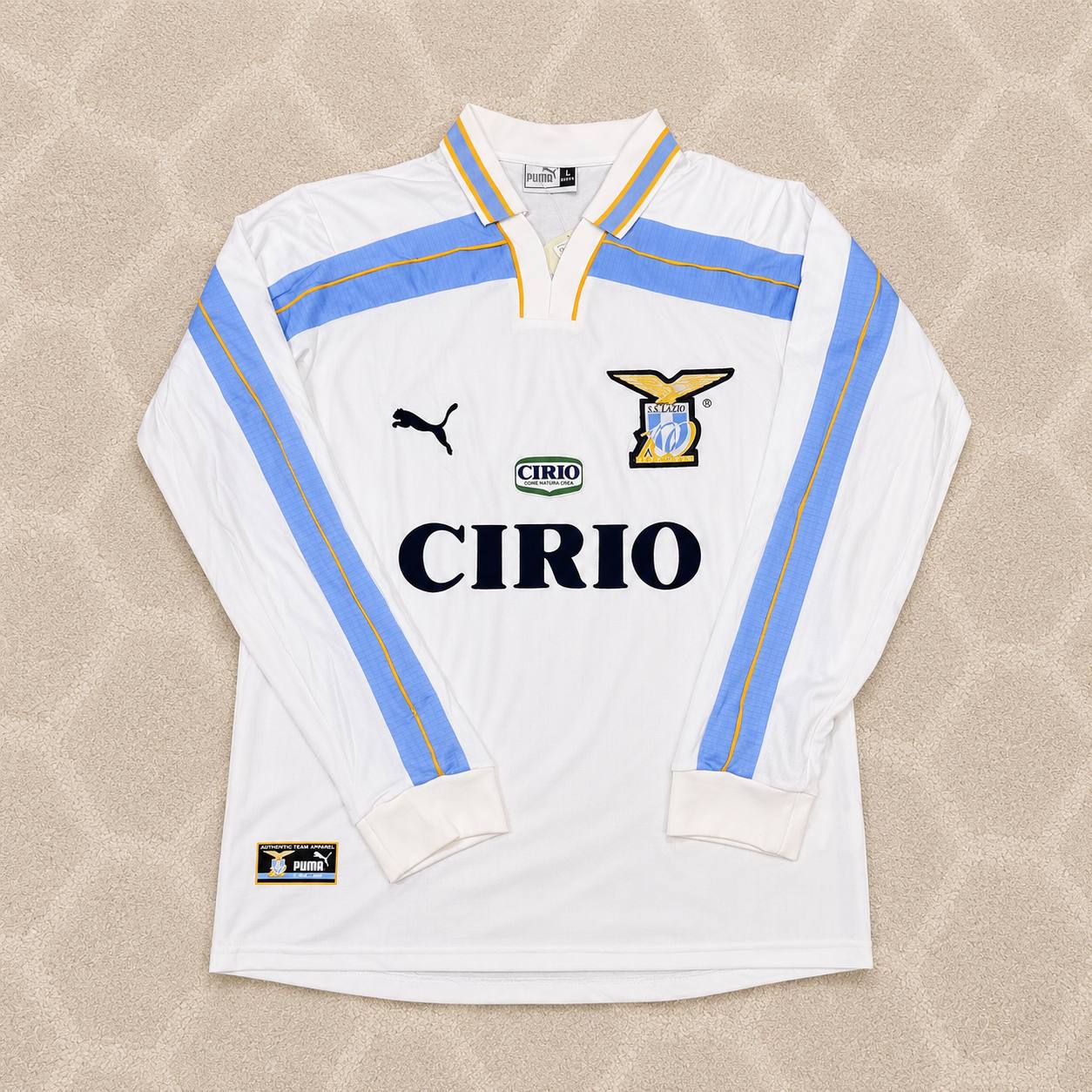 Sinisa Mihajlovic Lazio 1999 2000 White Long Sleeve Retro Football Jersey Kit