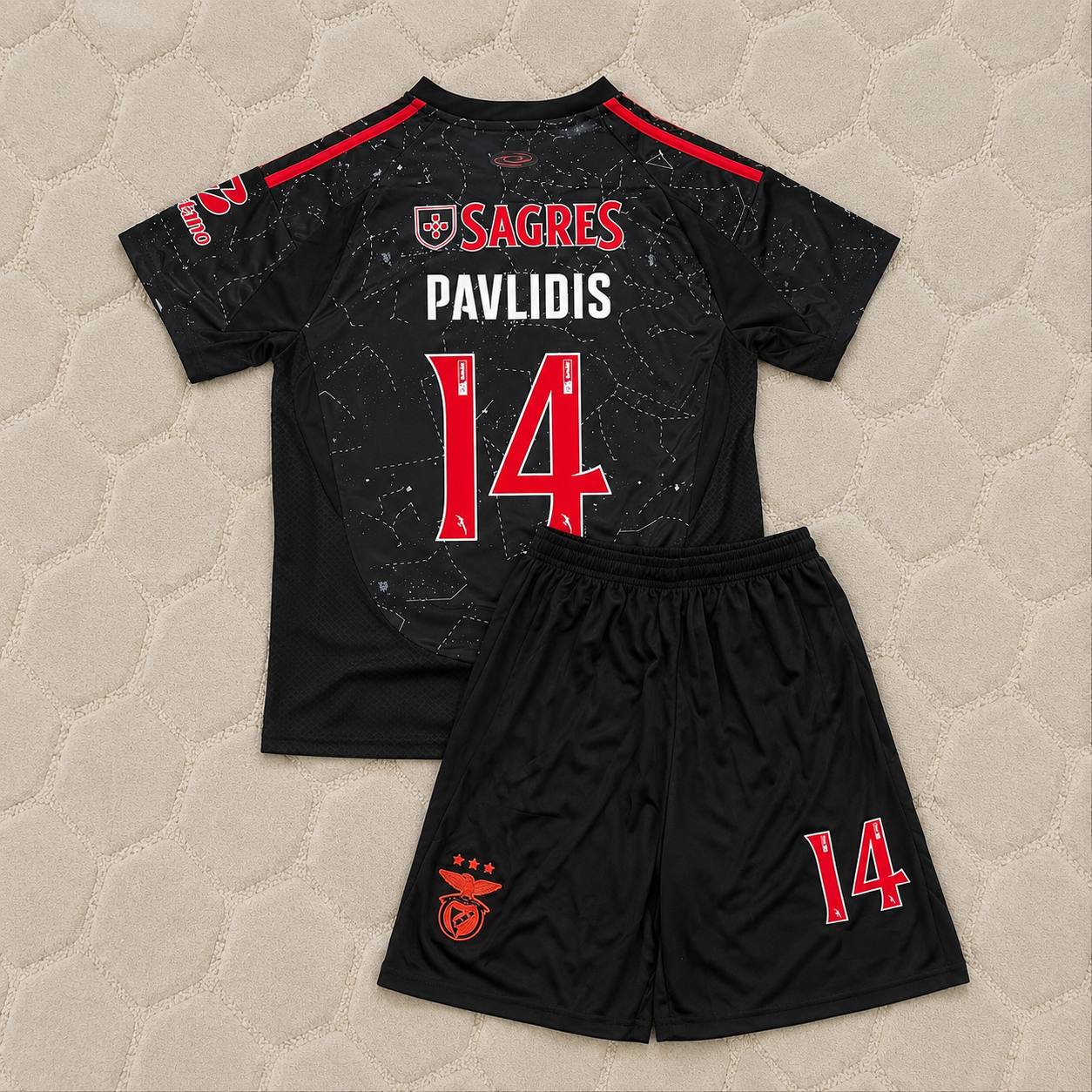 Vangelis Pavlidis Benfica 2026 Home New Season Kids Football Jersey