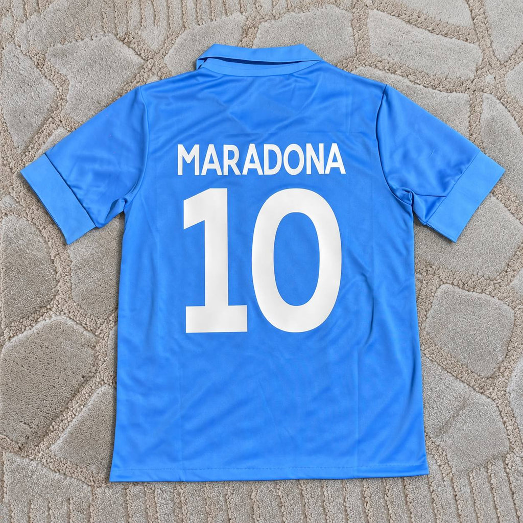 Diego Maradona #10 Napoli 1989-1990 Retro Home Football Shirt - Jersey Kit - Trikot Maillot