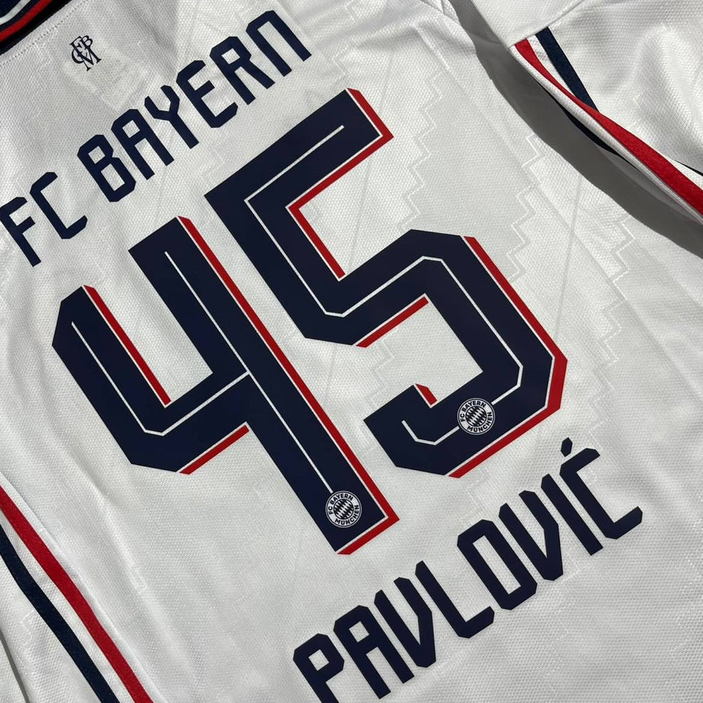 Aleksandar Pavlovic #45 Bayern Munich 2026-2027 Away Long Sleeve Jersey - Jersey Kit - Trikot Maillot