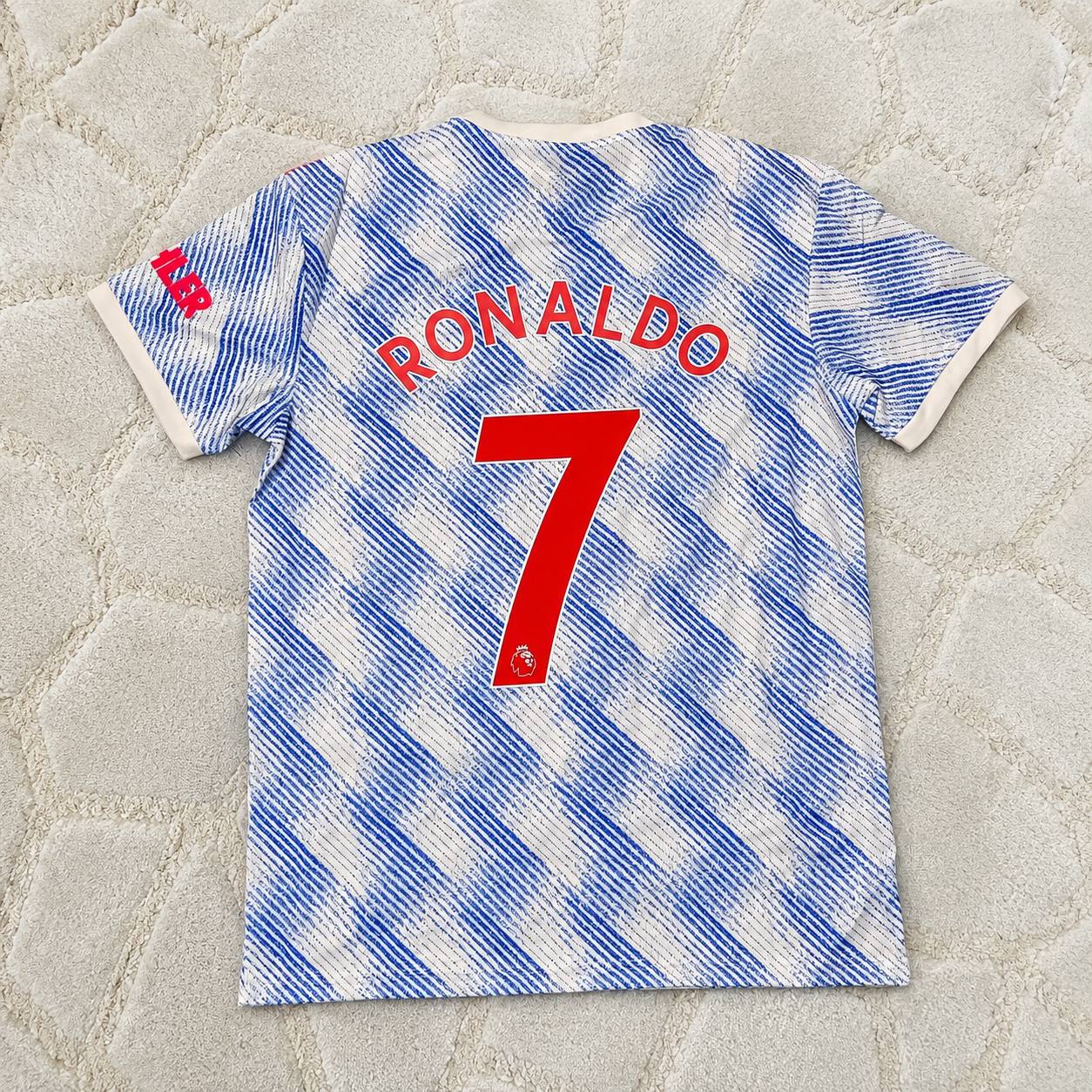 Cristiano Ronaldo Manchester United 2021-2022 Final Season Away Retro Football Jersey