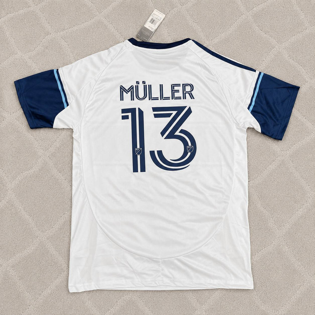 Thomas Müller Vancouver Whitecaps New Season Home Soccer Kit Jersey Trikot Soccer Shirt