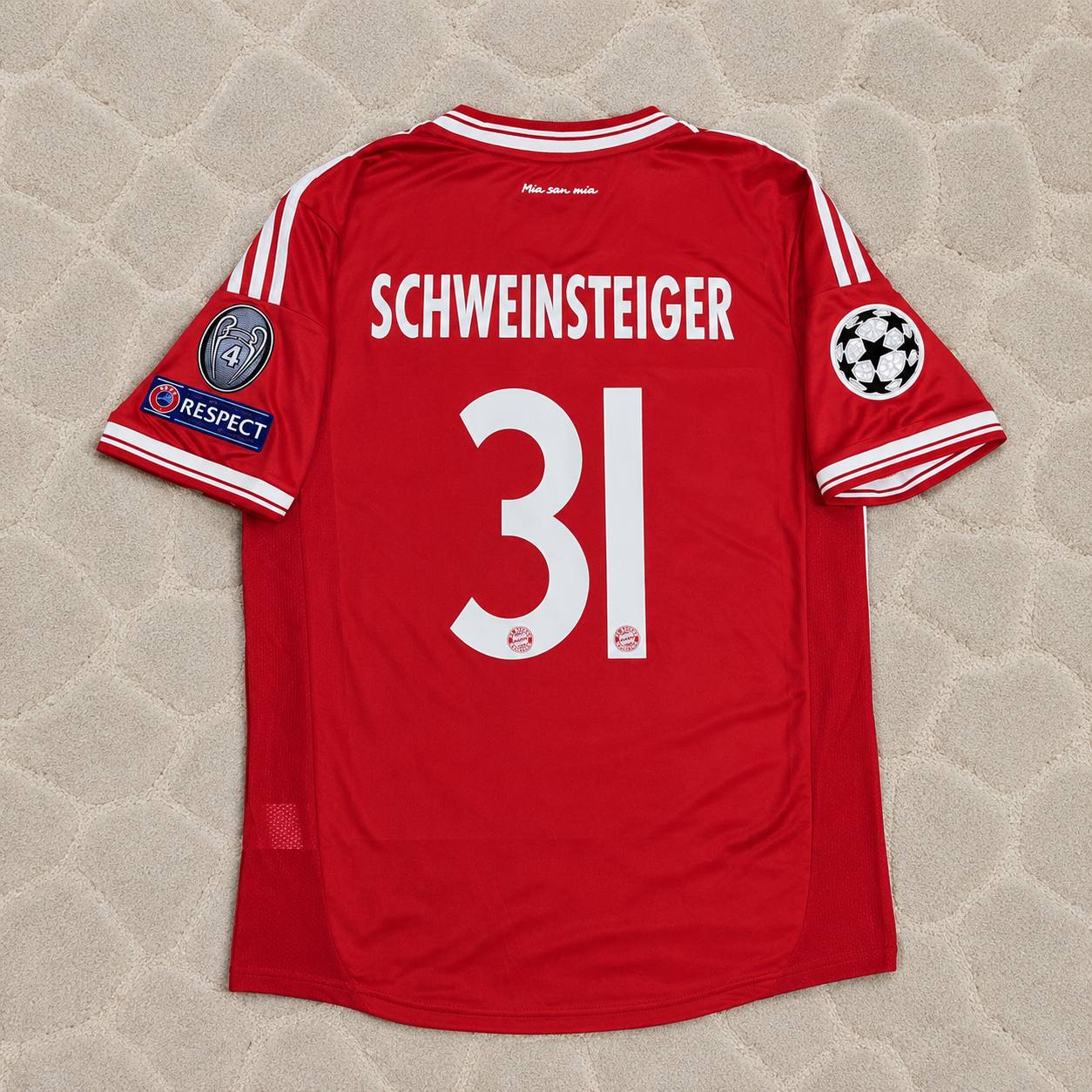 Bastian Schweinsteiger Bayern Munich 2013 Champions League Wembley Final Long Sleeve Jersey Trikot Soccer Shirt