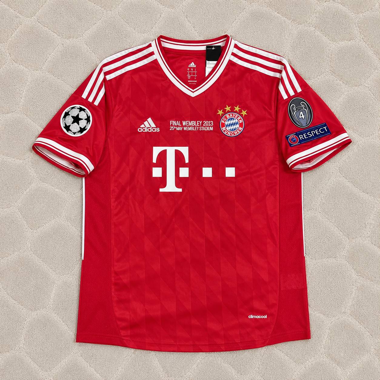 Bastian Schweinsteiger Bayern Munich 2013 Champions League Wembley Final Long Sleeve Jersey Trikot Soccer Shirt