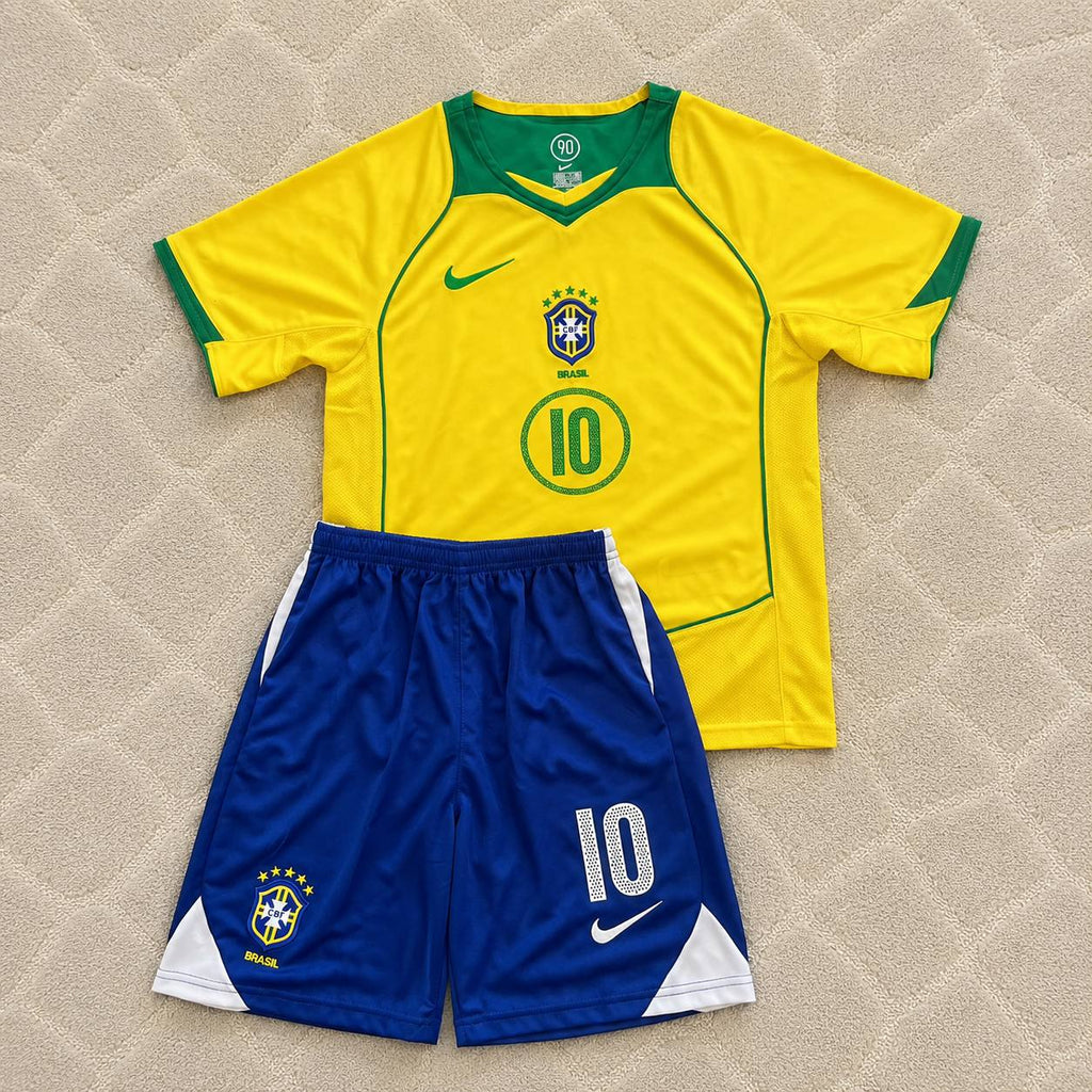 ronaldinho-brazil-2004-2006-retro-kids-football-jersey-kit