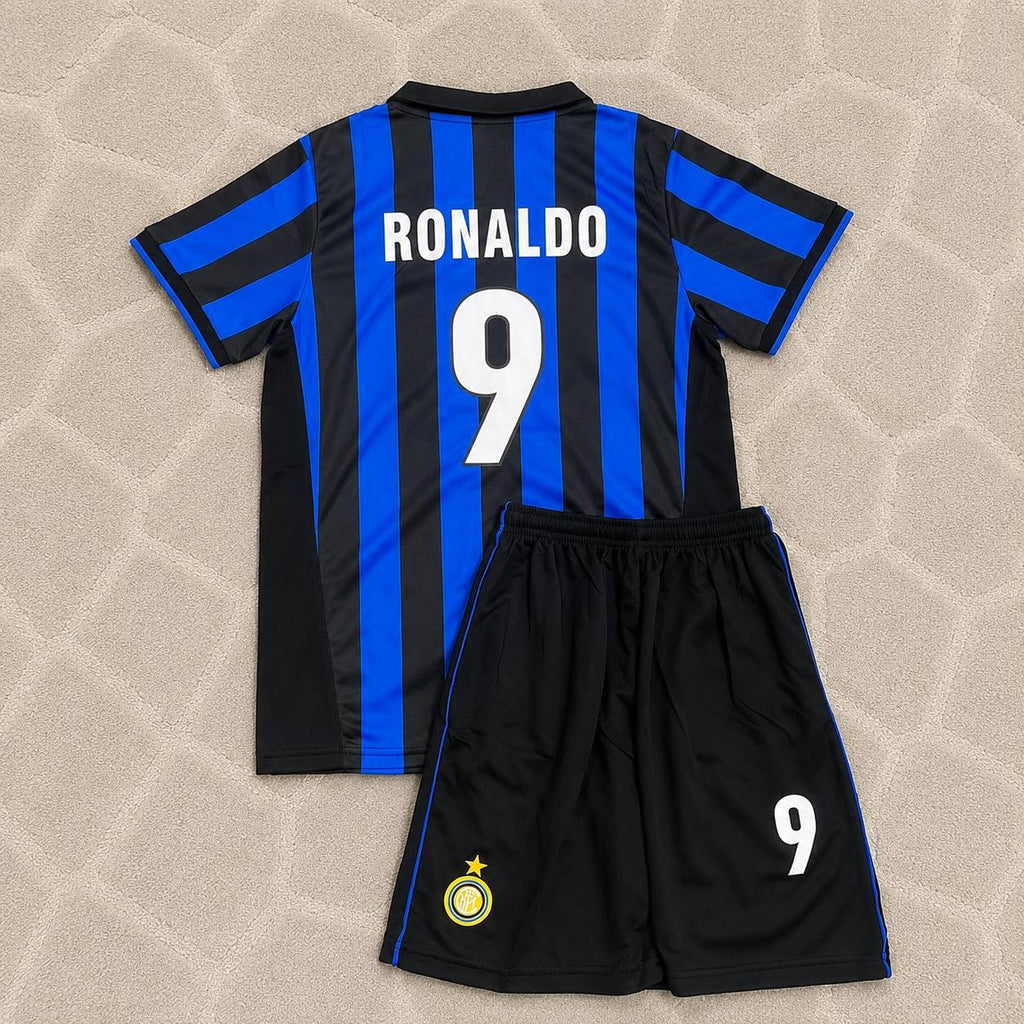 Ronaldo Nazario El Fenomeno R9 - Inter Retro Kids Football Jersey