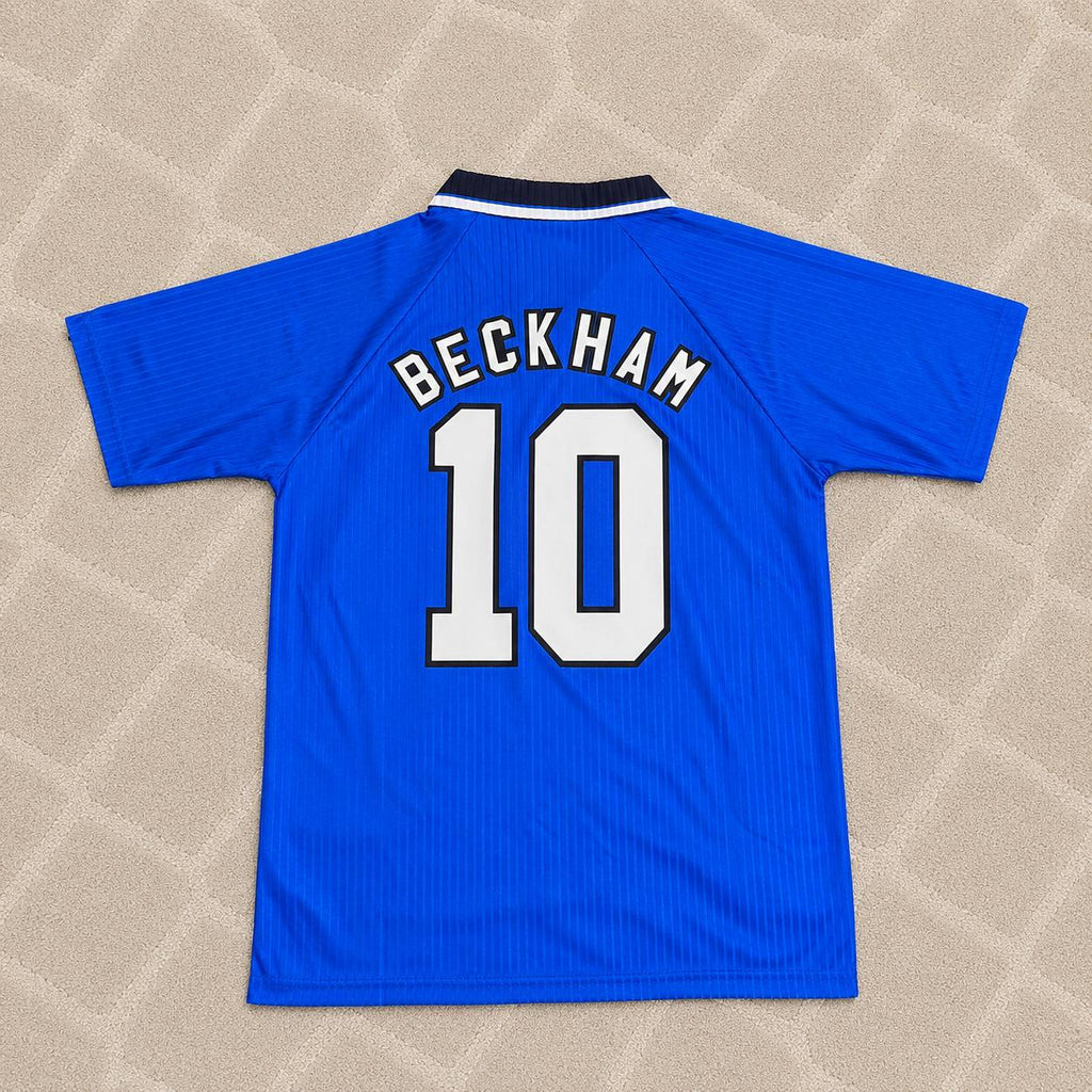 David Beckham Manchester United 1996/1997 Blue Retro Football Jersey