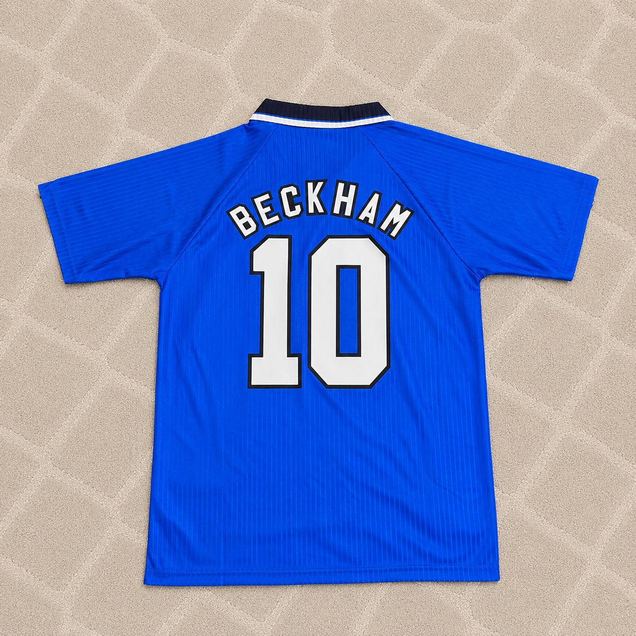 David Beckham Manchester United 1996/1997 Blue Retro Football Jersey