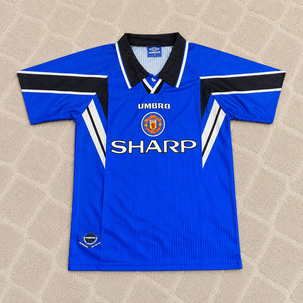 David Beckham Manchester United 1996/1997 Blue Retro Football Jersey