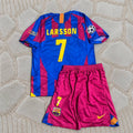 Sebastian Larsson #24 Barcelona 2005-2006 Retro Home Kids Football Jersey - UEFA Champions League Final Paris 2006 - Trikot Maillot