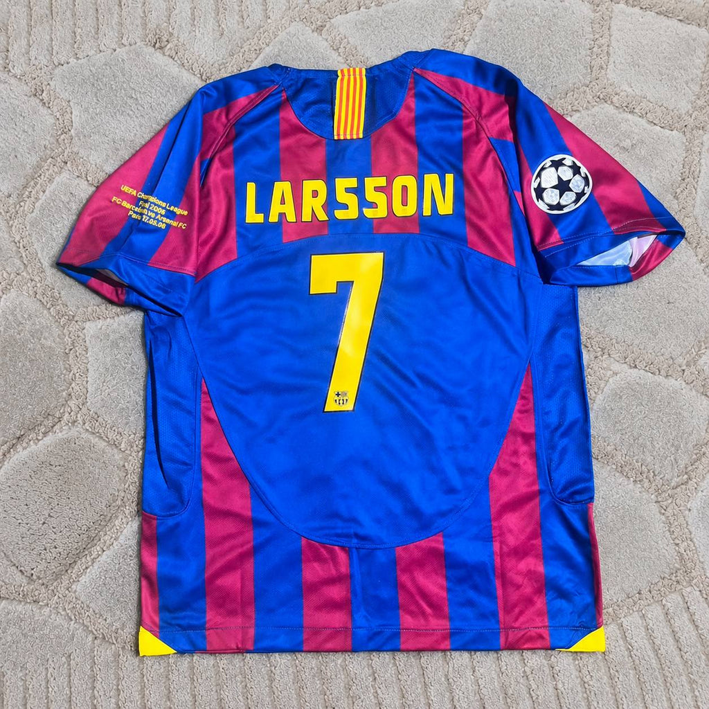 Sebastian Larsson #24 Barcelona 2005-2006 Retro Home Football Jersey - UEFA Champions League Final Paris 2006 - Trikot Maillot