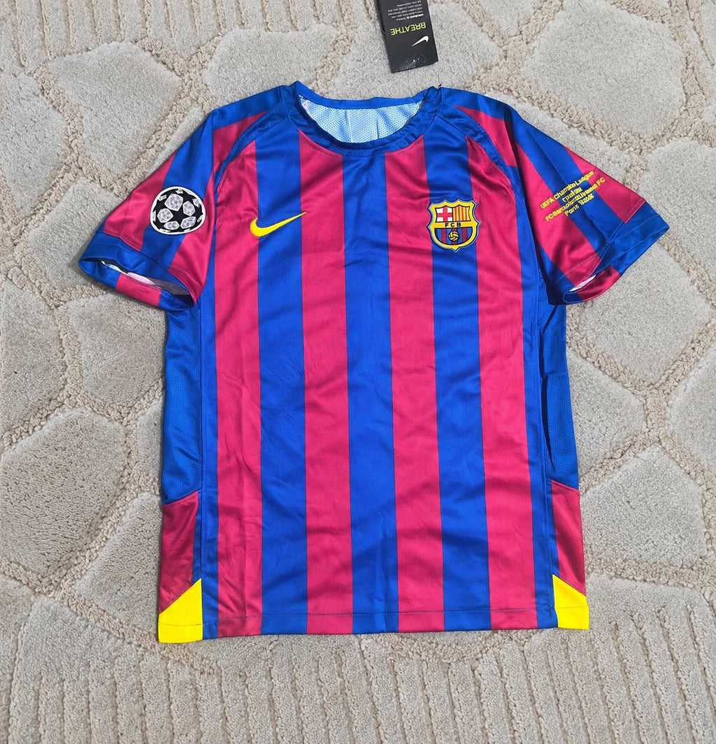 Sebastian Larsson #24 Barcelona 2005-2006 Retro Home Football Jersey - UEFA Champions League Final Paris 2006 - Trikot Maillot