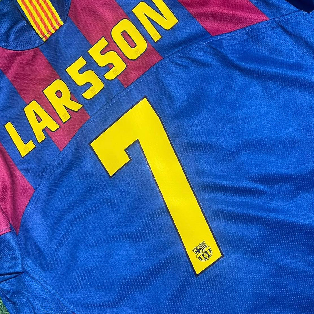 Sebastian Larsson #24 Barcelona 2005-2006 Retro Home Football Jersey - UEFA Champions League Final Paris 2006 - Trikot Maillot