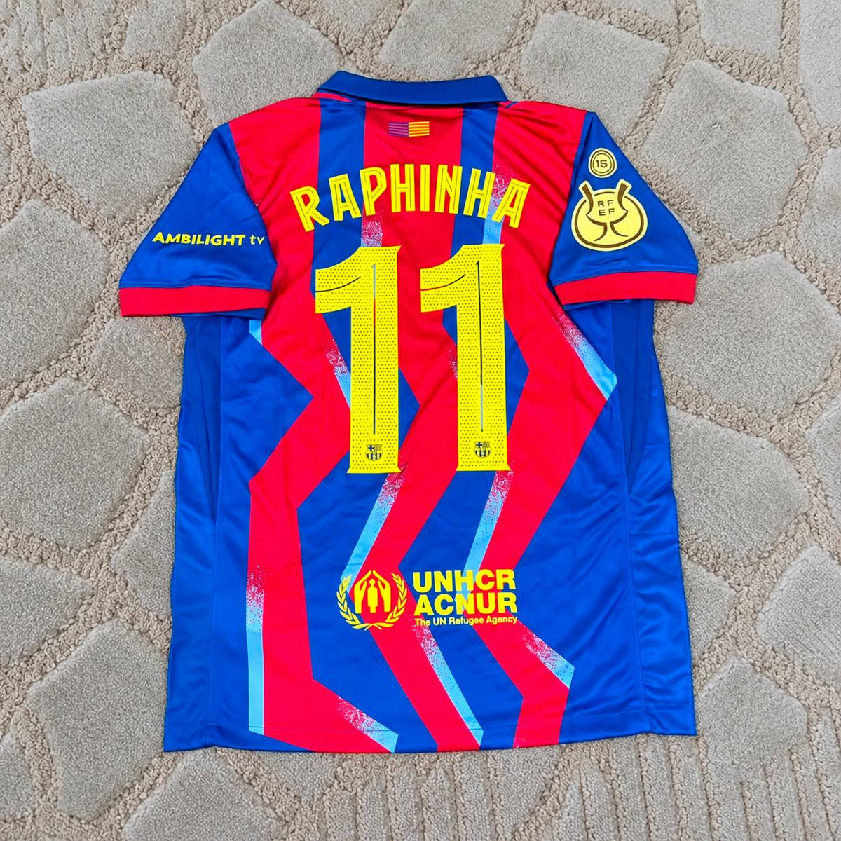 Raphinha #11 Barcelona 2026 Home Football Shirt Jersey - Supercopa de Espana - Trikot Maillot