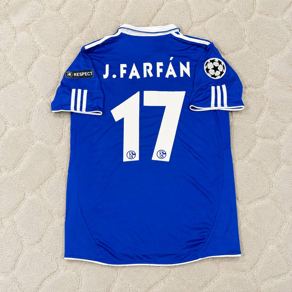 Jefferson Farfán 17- Schalke 04 Season 2010- 11 Retro Champions League Football Jersey Trikot Soccer Shirt