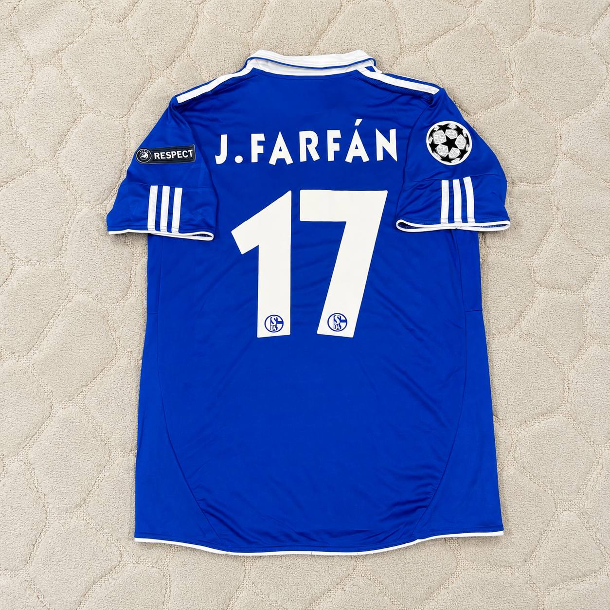 Jefferson Farfán 17- Schalke 04 Season 2010- 11 Retro Champions League Football Jersey Trikot Soccer Shirt