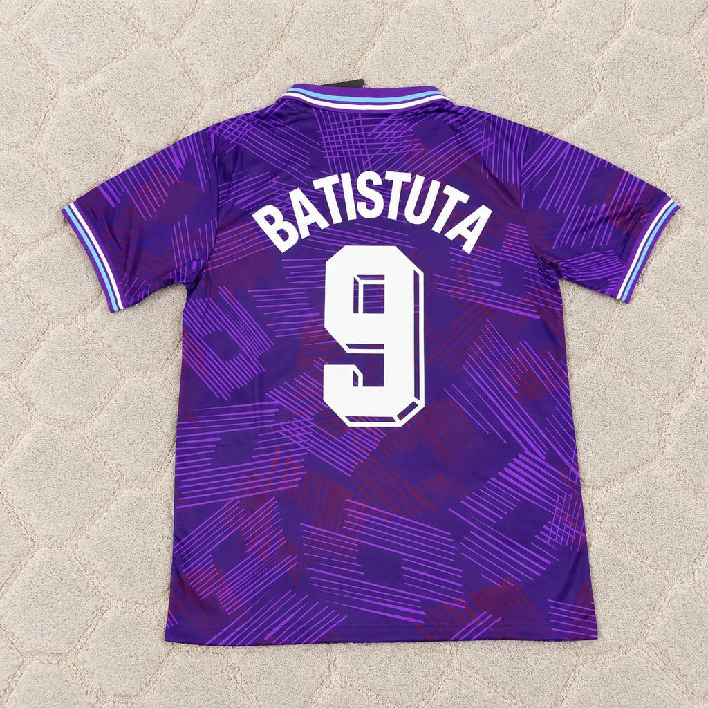 Gabriel Batistuta #9 Fiorentina 1992/1993  Season Home Retro Football Jersey Trikot Maillot