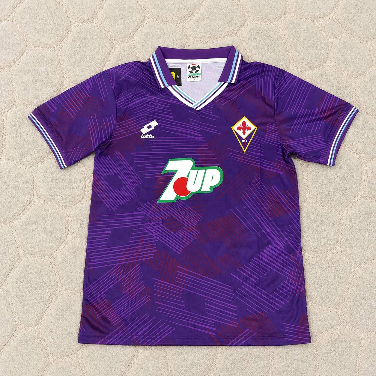 Gabriel Batistuta #9 Fiorentina 1992/1993  Season Home Retro Football Jersey Trikot Maillot