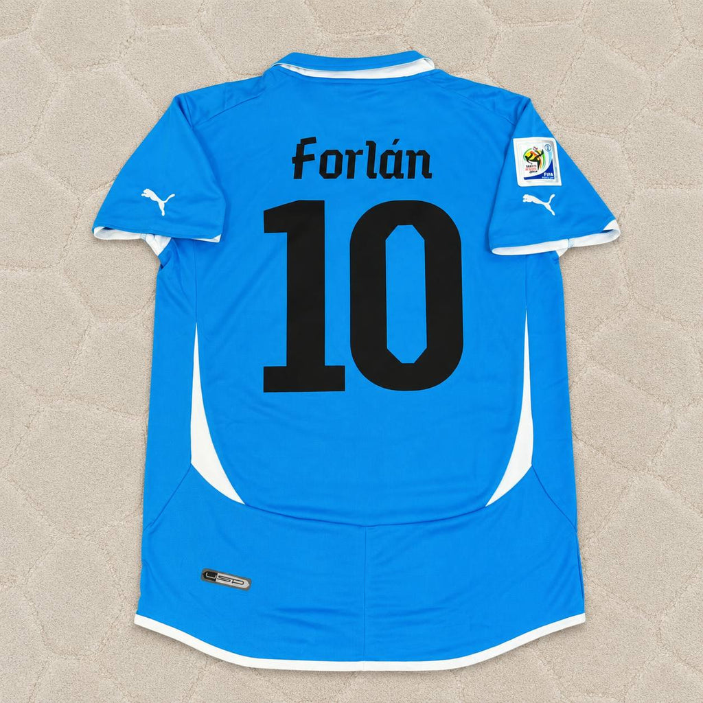Diego Forlán Uruguay 2010 South Africa World Cup Blue Retro Jersey