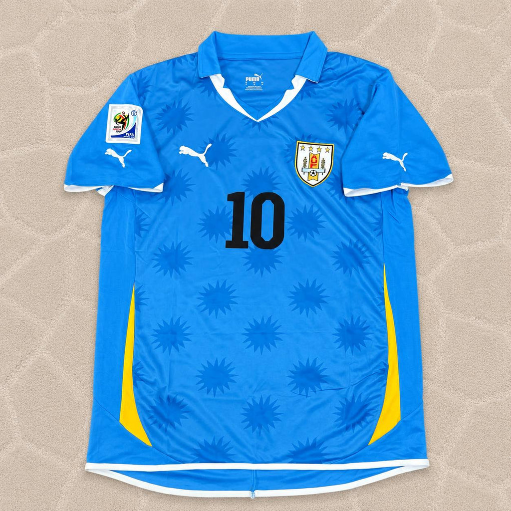Diego Forlán Uruguay 2010 South Africa World Cup Blue Retro Jersey