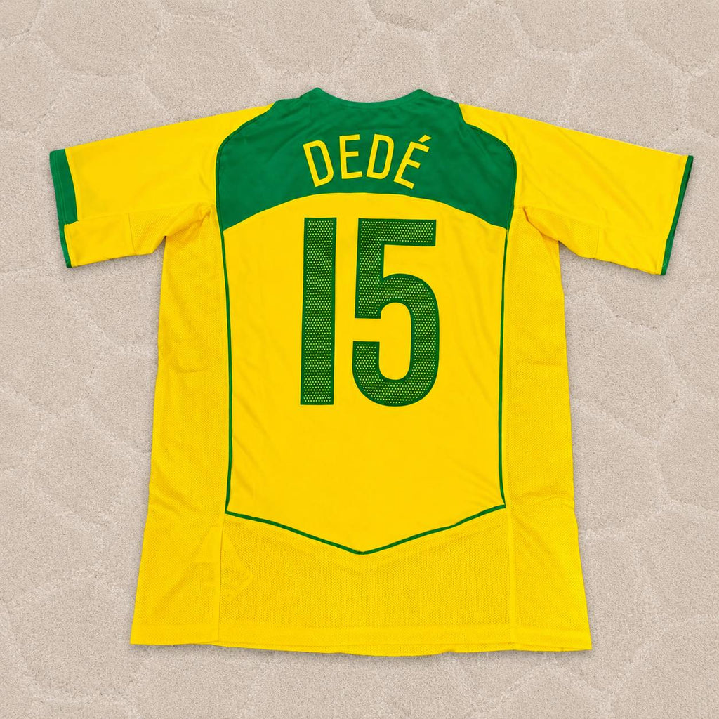 Dedê 15– Brazil 2004–2006 Retro Kit Jersey – | Trikot | Maillot Soccer Shirt