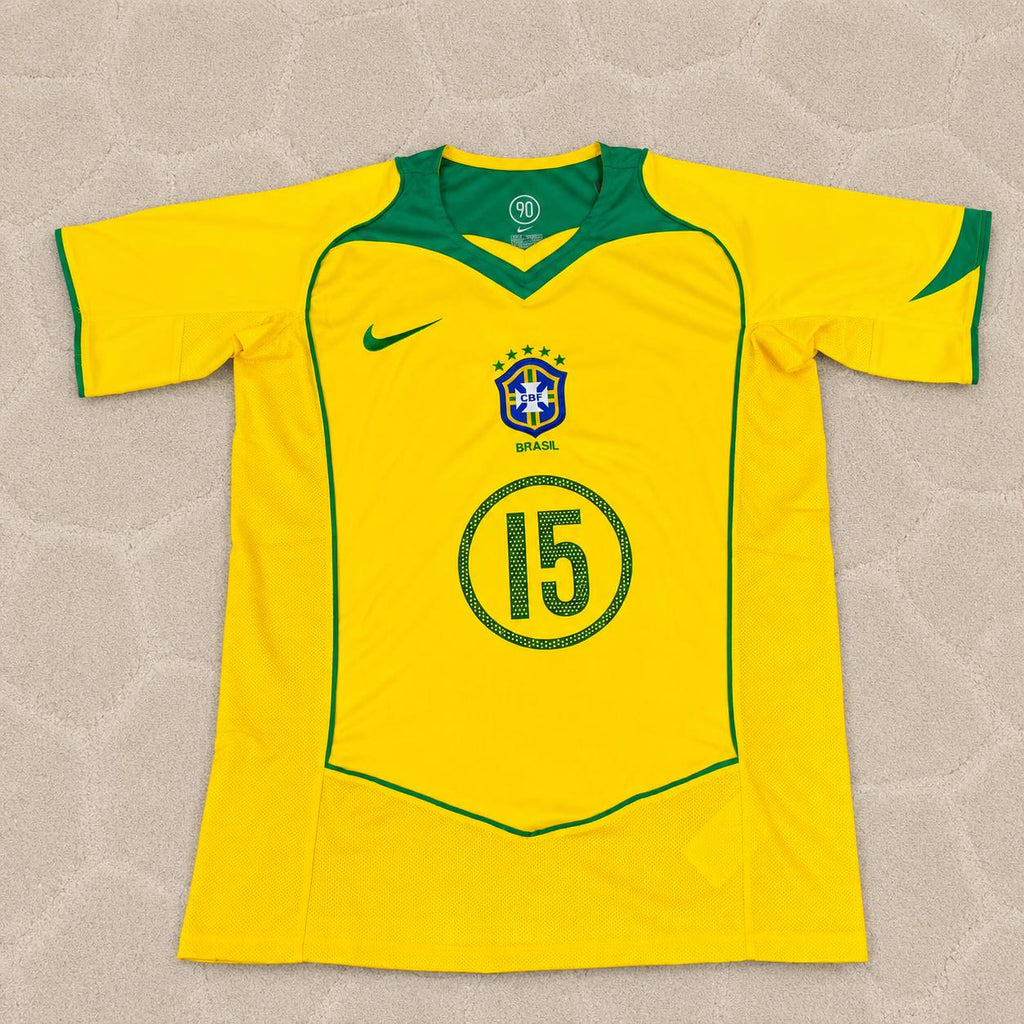 Dedê 15– Brazil 2004–2006 Retro Kit Jersey – | Trikot | Maillot Soccer Shirt