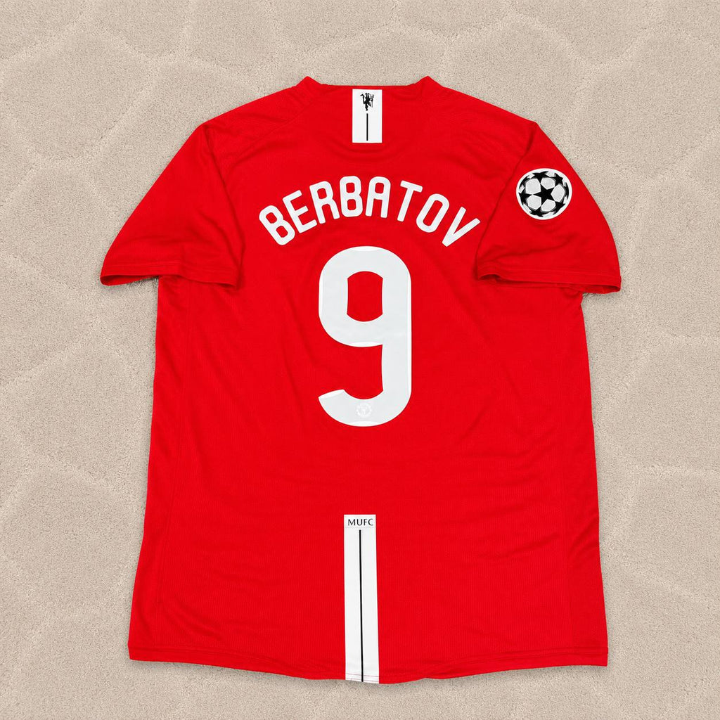 Dimitar Berbatov Manchester United 2008 Champions League Final Retro Home Football Jersey