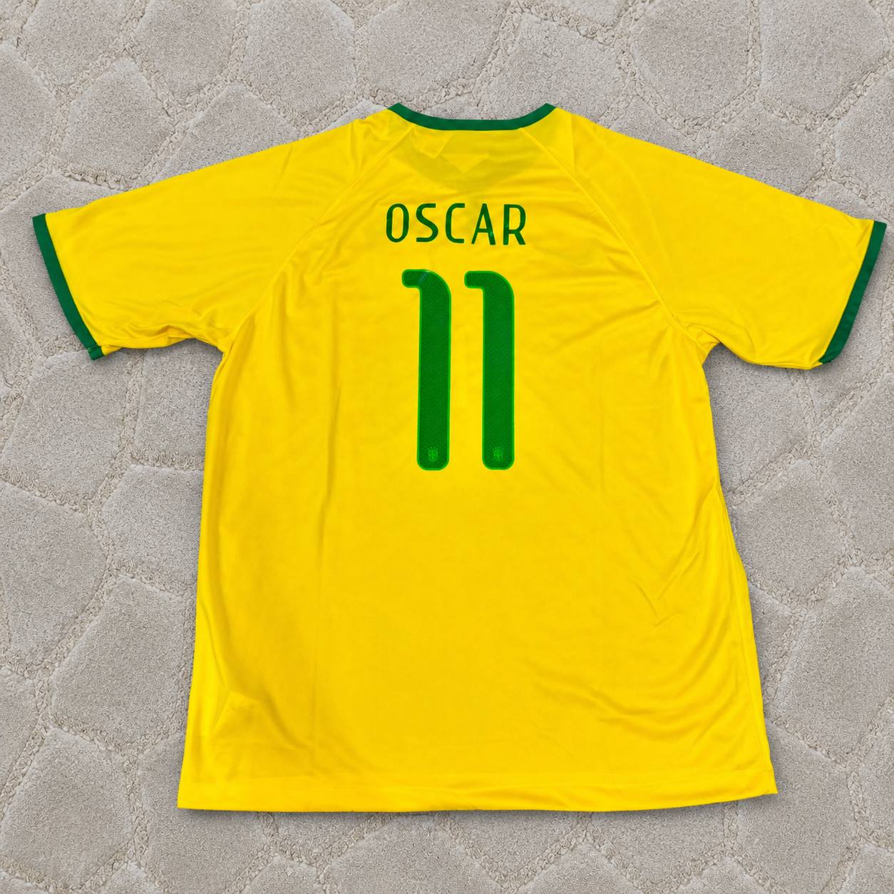 Oscar #11  Brazil 2014 Retro Football Jersey Kit