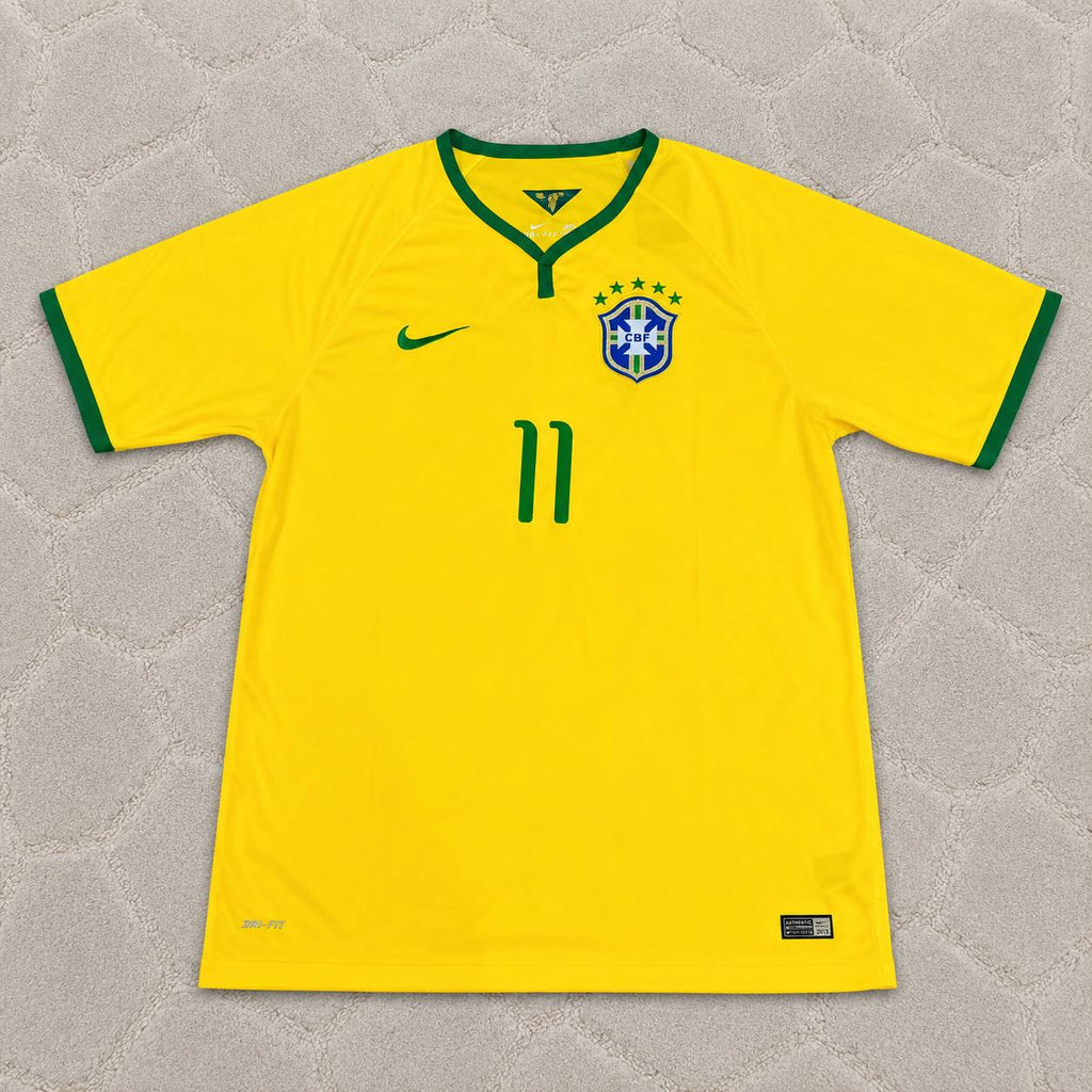 Oscar #11  Brazil 2014 Retro Football Jersey Kit