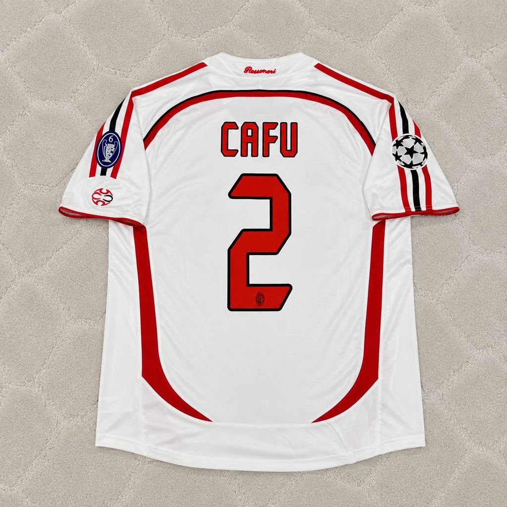 Cafu Milan 2007 CL Final White Retro Football Jersey Trikot