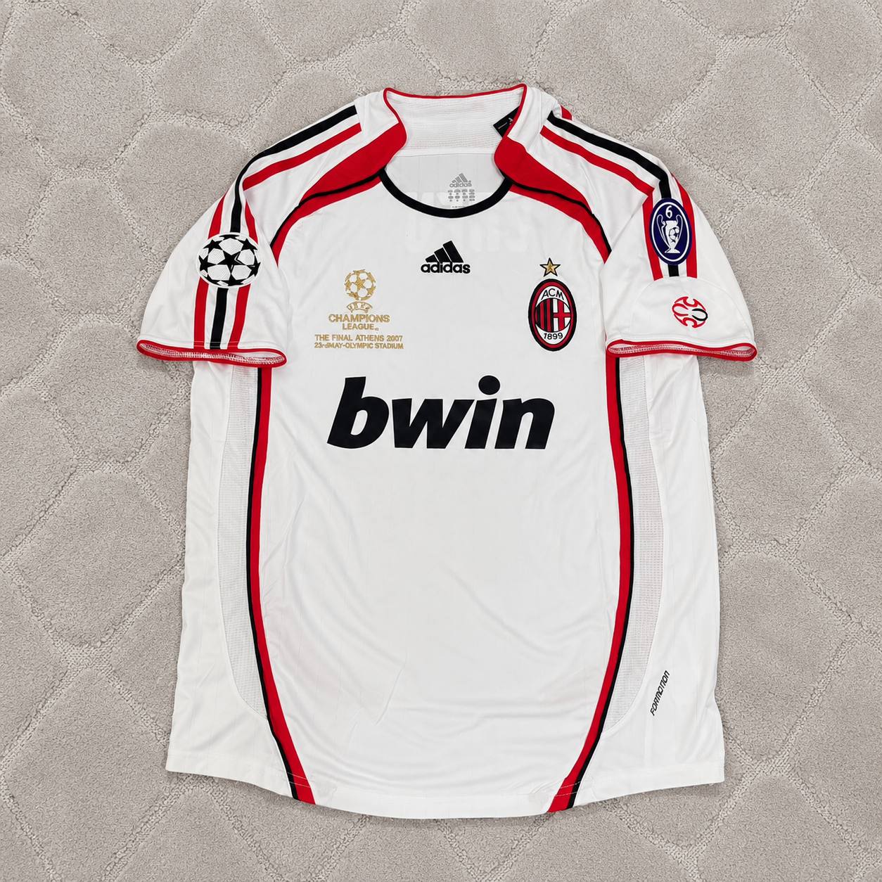 Cafu Milan 2007 CL Final White Retro Football Jersey Trikot