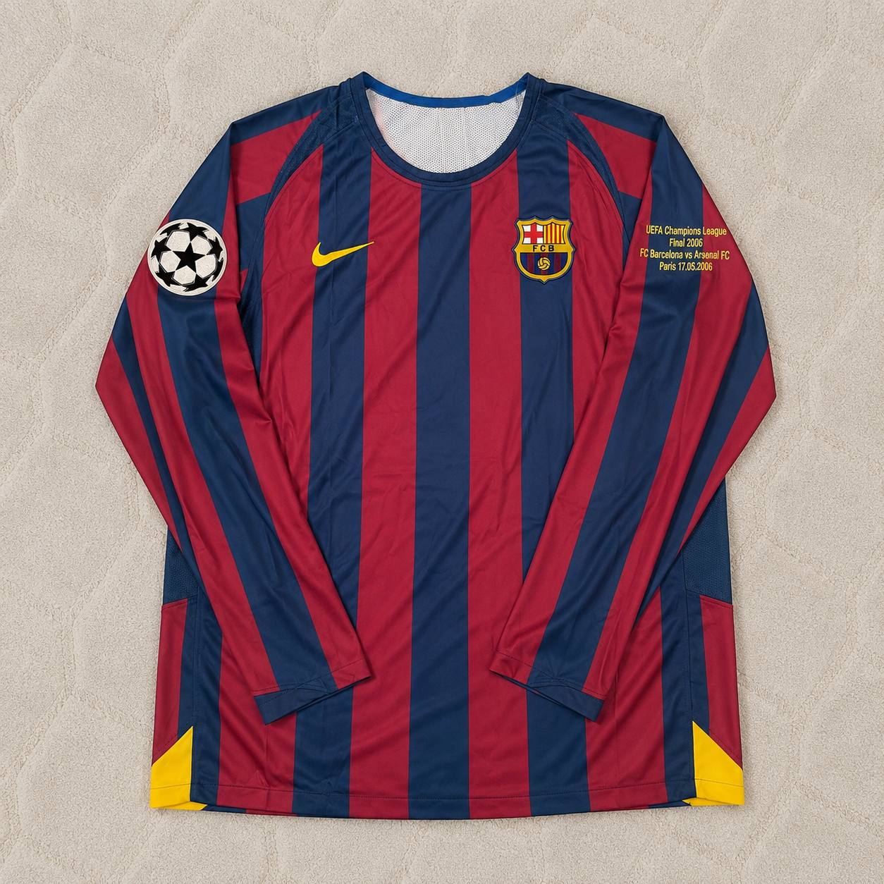 Ronaldinho Gaucho 10 – Barcelona 2006 Paris Final Retro Long Sleeve Football Jersey – | Trikot | Maillot