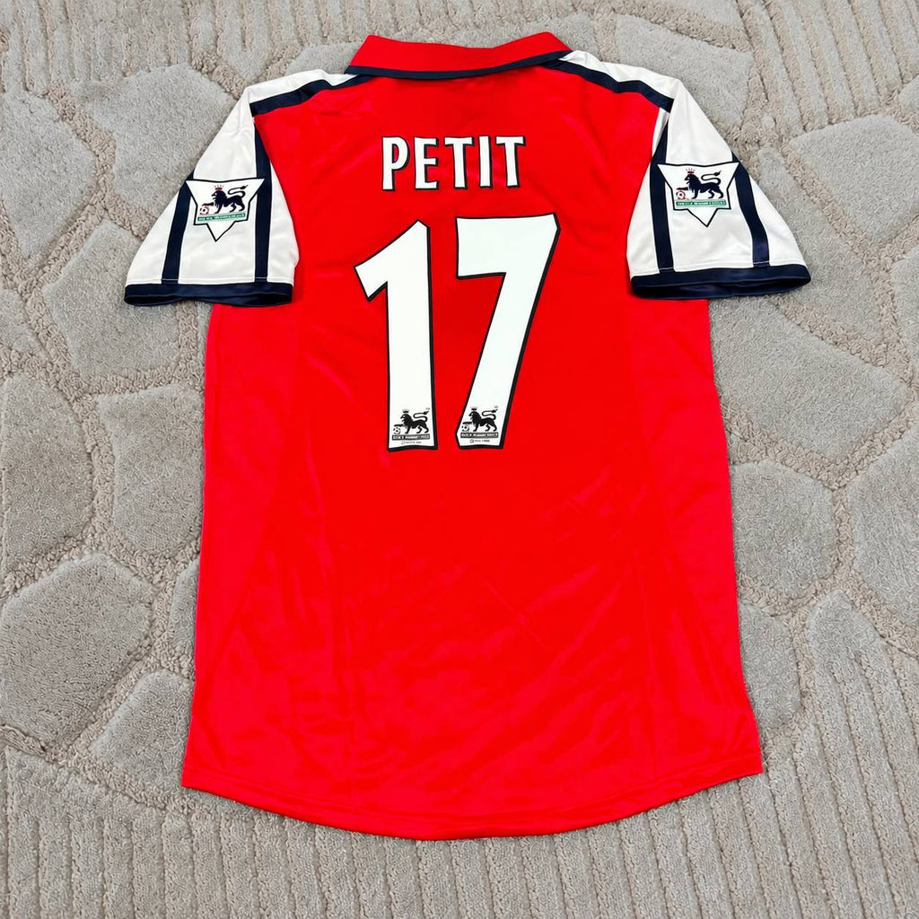 Emmanuel Petit #17 Arsenal 1999-2002 Retro Home Football Shirt - Jersey Kit - Trikot Maillot