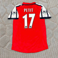 Emmanuel Petit #17 Arsenal 1999-2002 Retro Home Football Shirt - Jersey Kit - Trikot Maillot